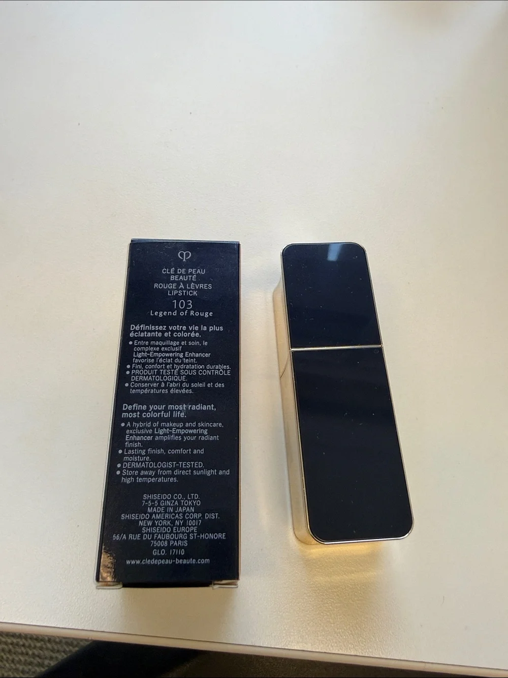 cle de peau beauty red Satin Lipstick in 103 Legend of Rouge